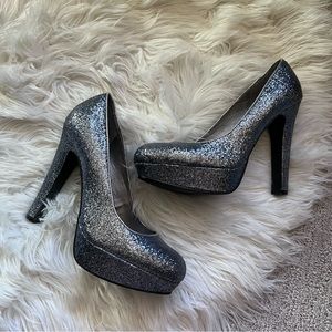 Guess Periwinkle Sparkly Glitter Pumps